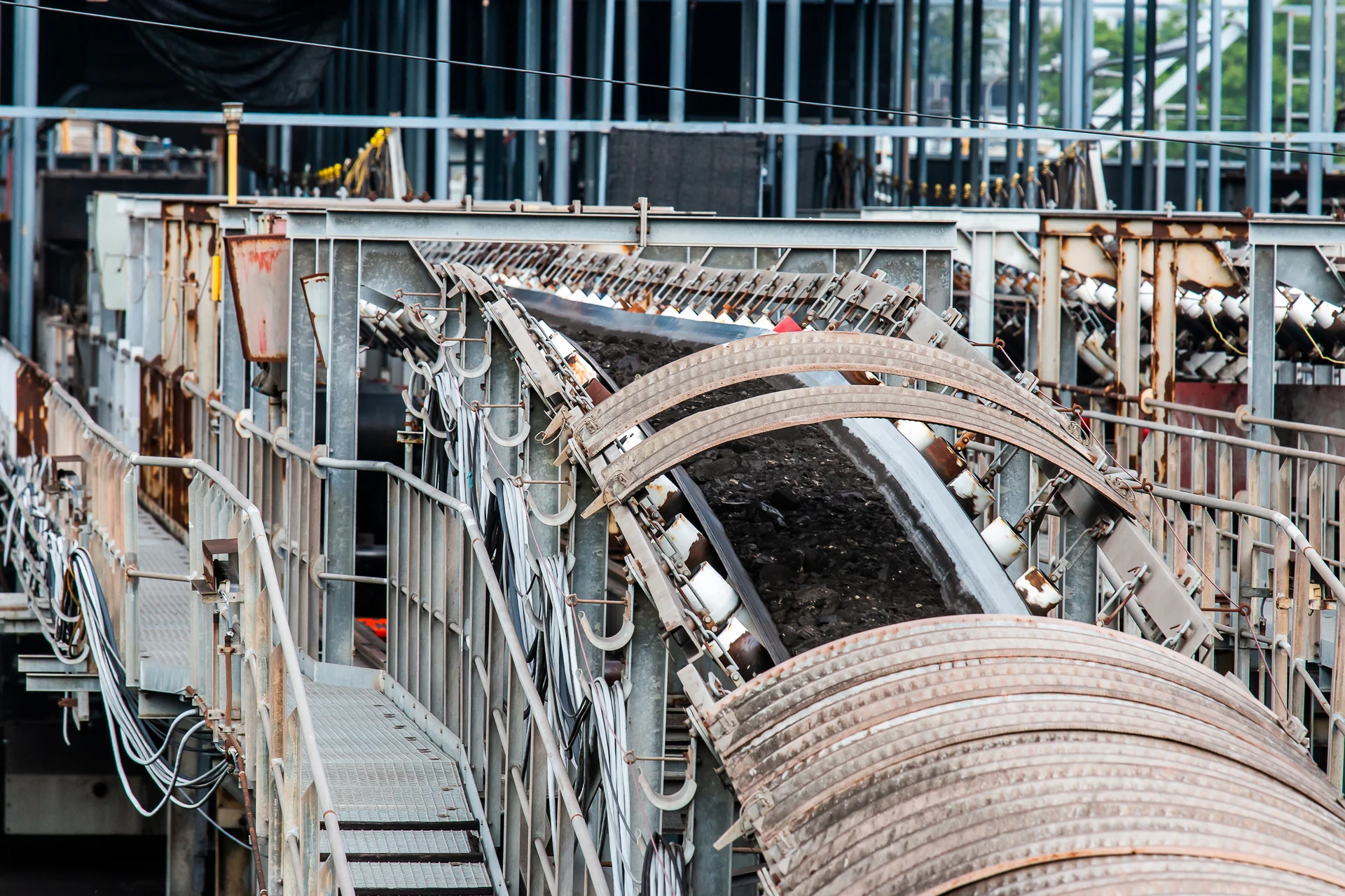 Industrial plant infrastructure illustrating connected engineering disciplines